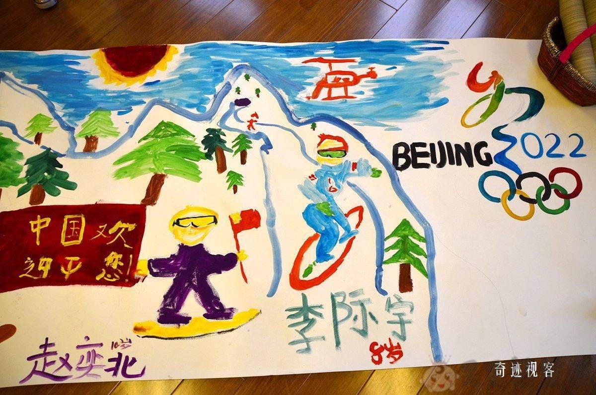 北京冬奥会主题儿童画作品