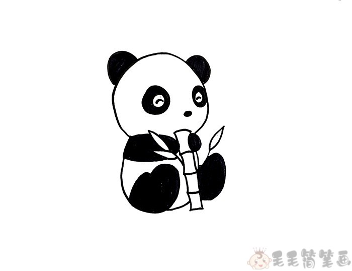 可爱温厚的大熊猫简笔画教程