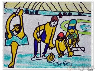 2022冬季奥运会儿童画图片