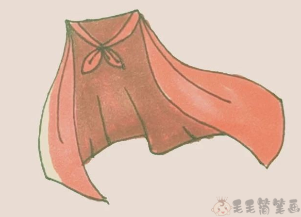 披风儿童简笔画图片,披风儿童画图片