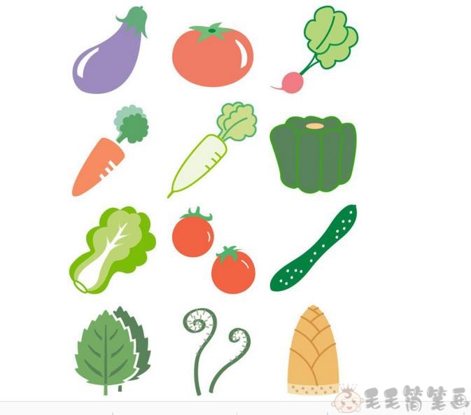 常见水果蔬菜简笔画图片