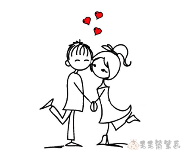 一组情侣简笔画图片情侣简笔插画