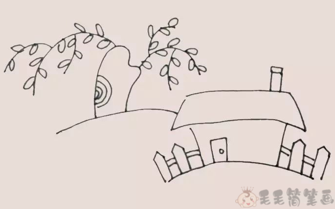 漂亮的房子简笔画图片步骤