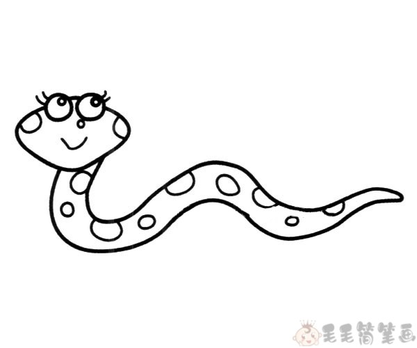 可爱的小蛇简笔画图片