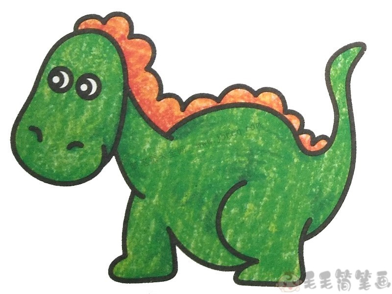 恐龙儿童简笔画,恐龙幼儿画彩色