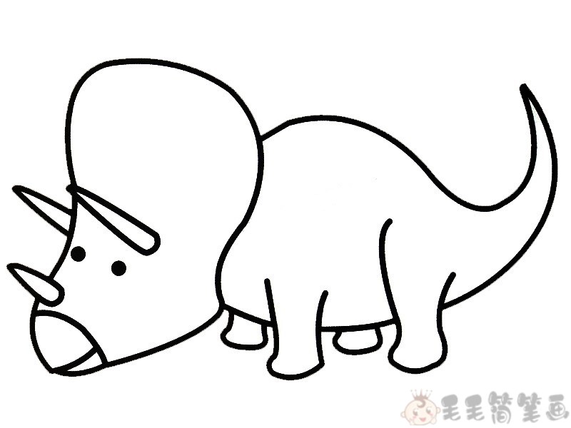 恐龙儿童简笔画恐龙幼儿画彩色