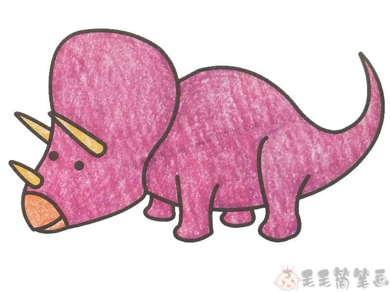 恐龙儿童简笔画,恐龙幼儿画彩色