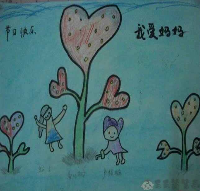 感恩母亲节幼儿园绘画作品