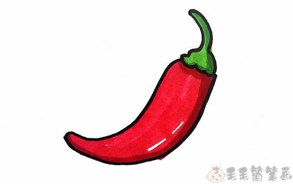辣椒简笔画辣椒儿童画画法