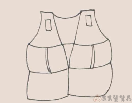预防溺水救生衣简笔画教程