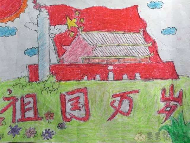 爱党爱国优秀儿童美术画作品