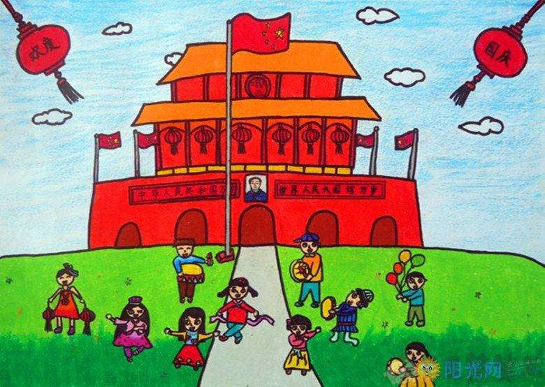 国庆节幼儿绘画作品大全