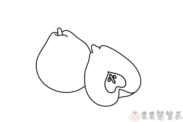 鸭梨水果简笔画