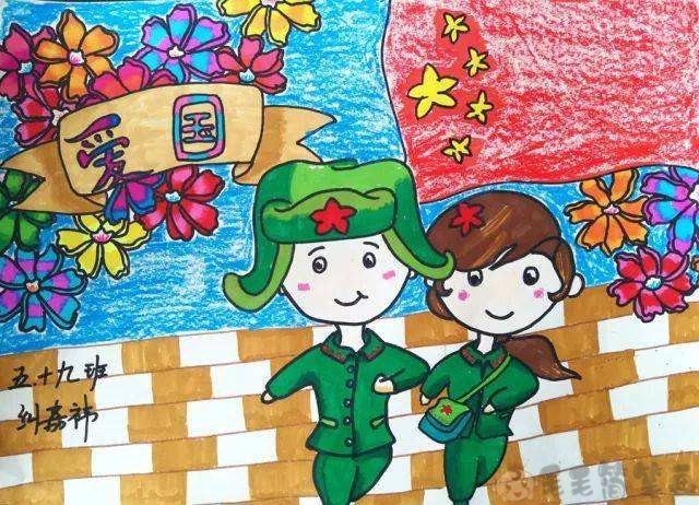 爱国主题儿童画获奖作品