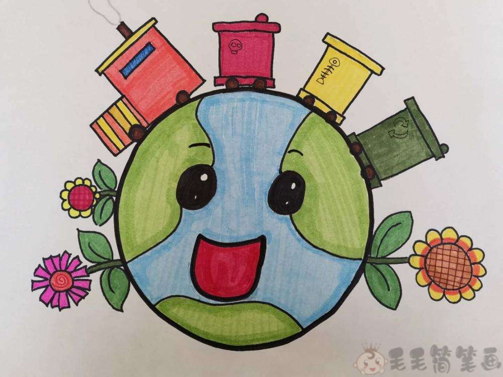 幼儿园垃圾分类绘画