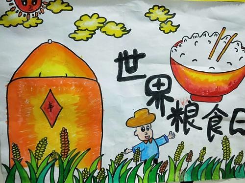 世界粮食日儿童绘画,珍惜粮食画画图片 - 毛毛简笔画