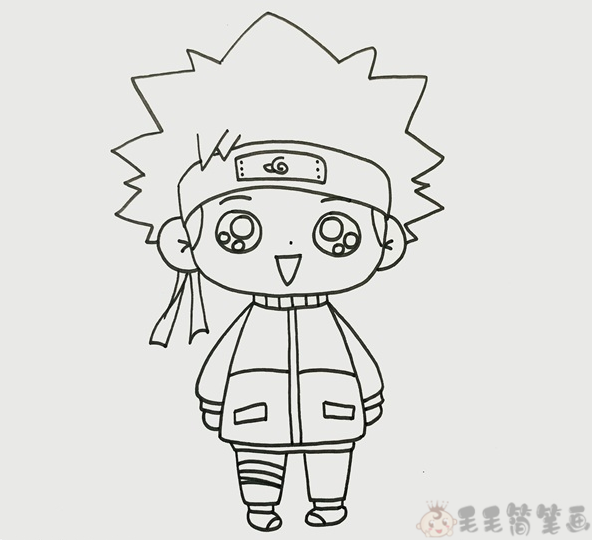 火影忍者简笔画鸣人简笔画画法