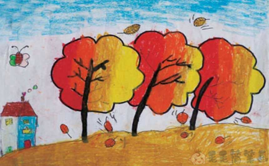 关于秋天的绘画幼儿组优秀作品