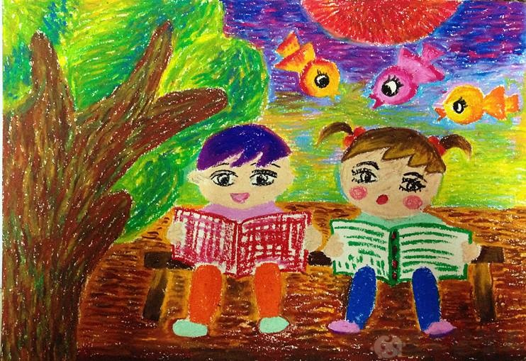 快乐童年儿童画优秀作品