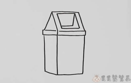 简单的垃圾桶画法,垃圾桶简笔画