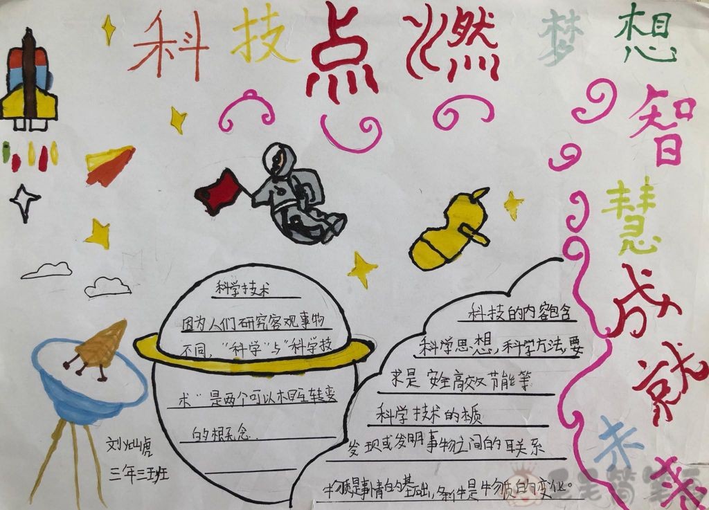 科技点燃梦想智慧成就未来手抄报