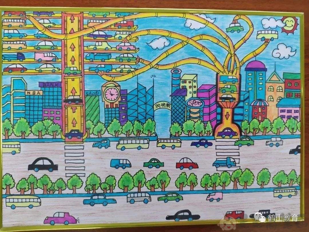 畅想2035绘画图片,畅想2035儿童画