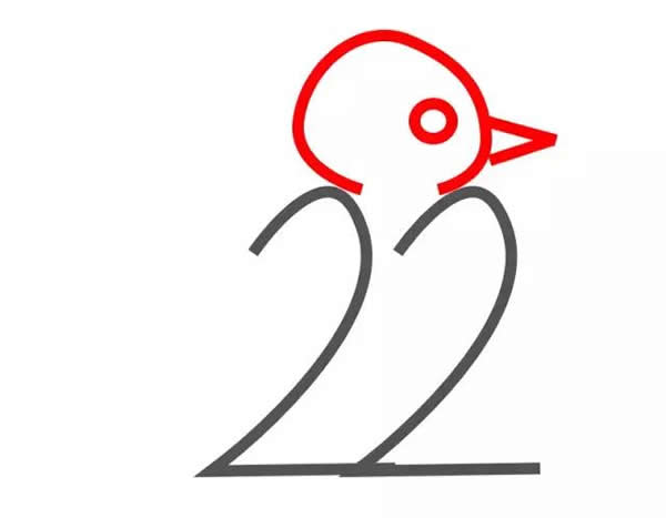 超萌数字老鼠鸽子兔子麻雀简笔画几种数字画小动物