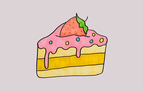 彩色蛋糕怎么画简笔画简朴又悦目