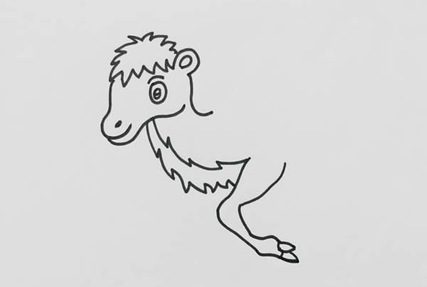 骆驼简笔画彩色画法步骤步骤图片