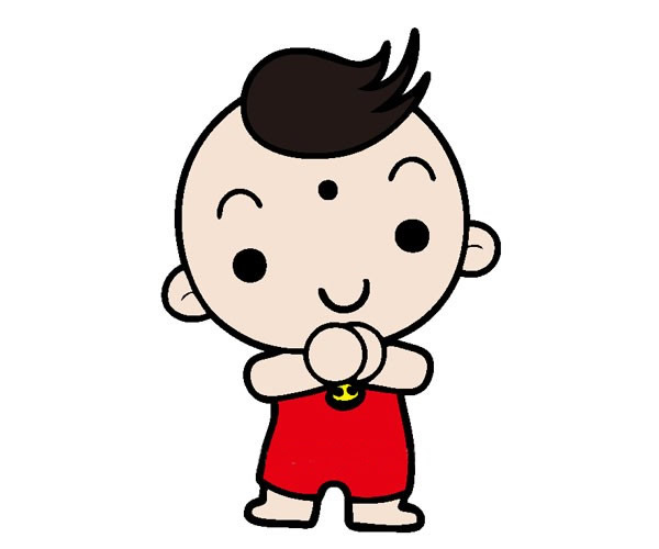 2款可爱的福娃简笔画彩色图片 福娃的简单画法步骤