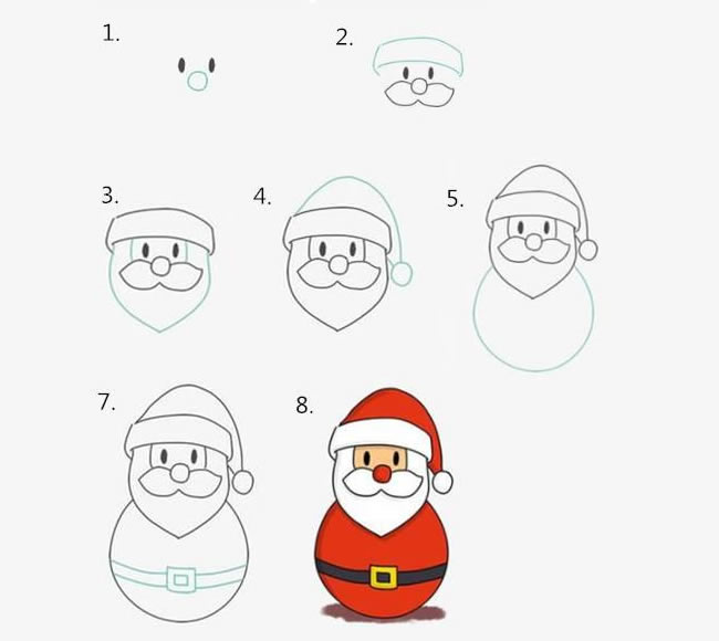 圣诞节快来了,一起来学画雪人/圣诞老人/麋鹿简笔画吧! 人物-第2张