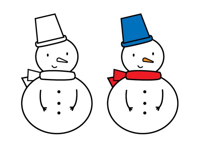 8个不同的雪人简笔画彩色画法步骤图片大全