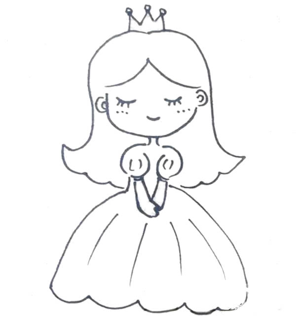 公主怎么画 学画漂亮又简单的小公主简笔画