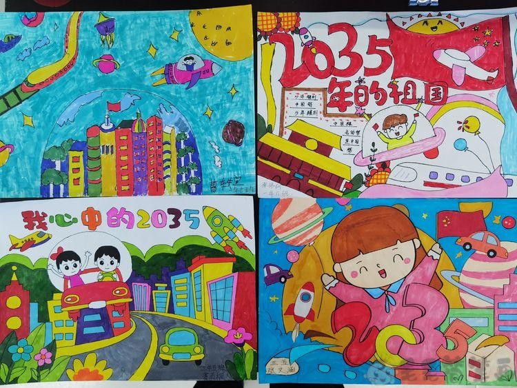 我心中的2035年画画作品,展望2035主题绘画