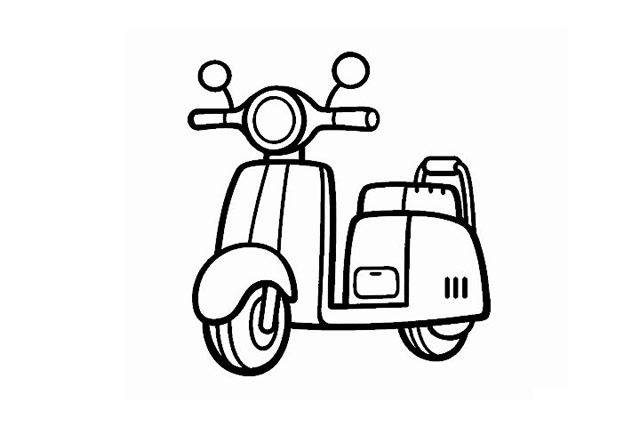 电动车/摩托车简笔画图片素材