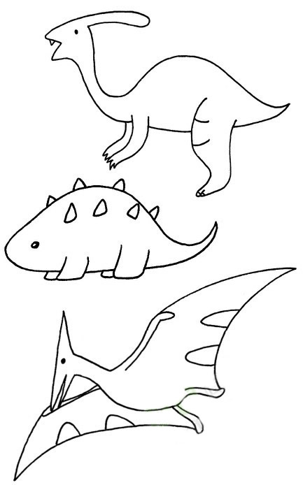 一组恐龙简笔画图解教程