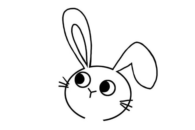 小兔子简笔画画法 简单六步画出小兔子简笔画,教程 动物-第5张