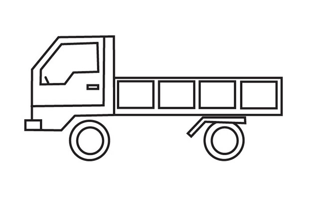 货车简笔画学画货车简笔画步骤图解教程