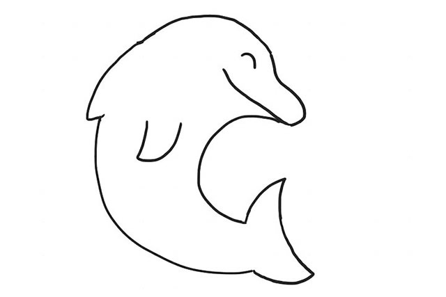 鲸鱼简笔画画法图片大全 萌萌哒鲸鱼 动物-第3张