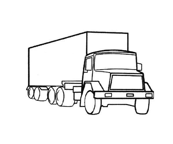 大卡车简笔画大卡车的简单画法