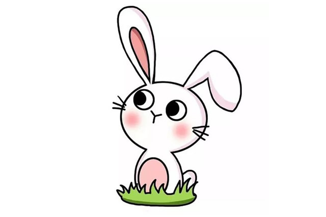 小兔子简笔画画法简单六步画出小兔子简笔画教程