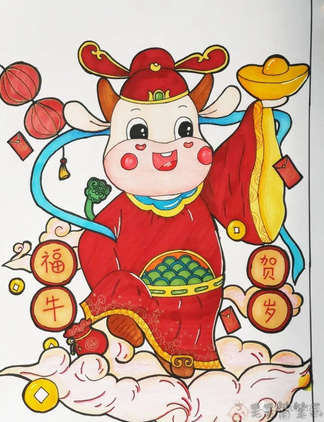 儿童画牛简笔画小牛,儿童画牛简笔画,牛简笔画简单(第3页)_大山谷图库