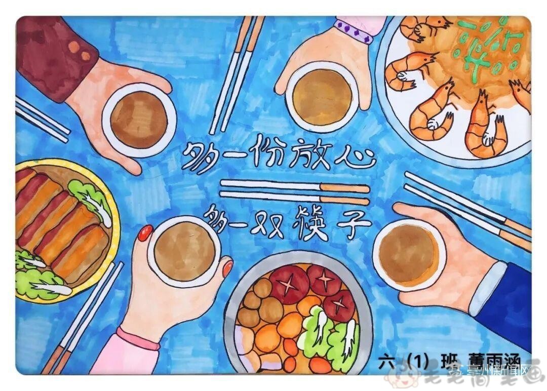 我们家的饮食好习惯儿童绘画