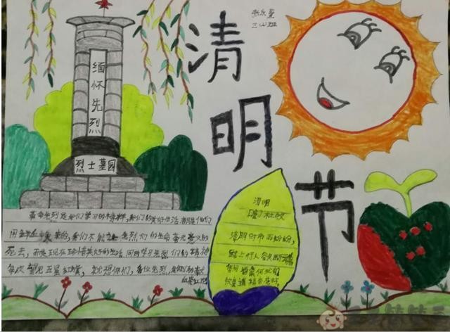 儿童绘画清明节清明节儿童画