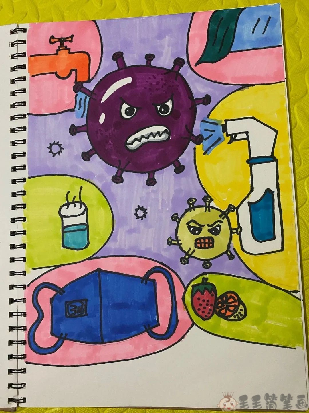 新冠疫情防控绘画作品