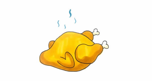 怎么画烤鸡简单又好看