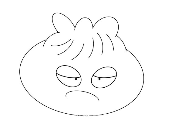 卡通包子简笔画画法图解