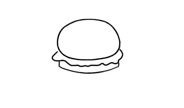 汉堡包简笔画汉堡儿童画