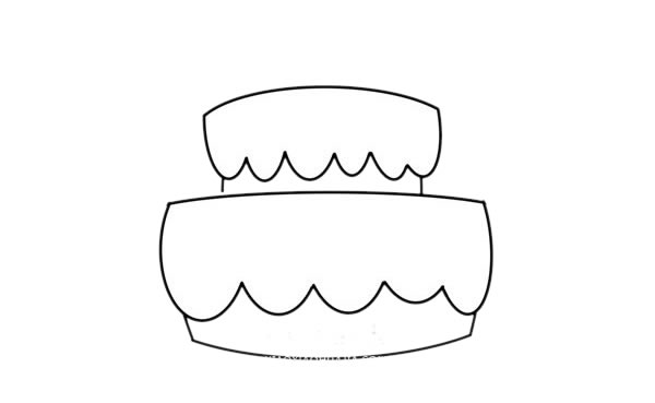儿童简笔画生日蛋糕画法