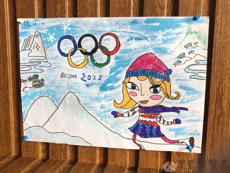 更多北京2022冬奥会少儿绘画,奥运会儿童画,可前往【冬奥会栏目专区